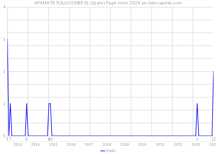 APAMATE SOLUCIONES SL (Spain) Page visits 2024 