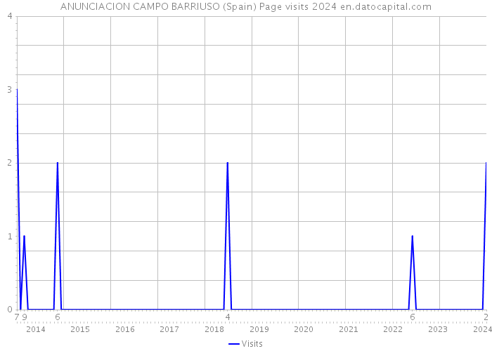 ANUNCIACION CAMPO BARRIUSO (Spain) Page visits 2024 
