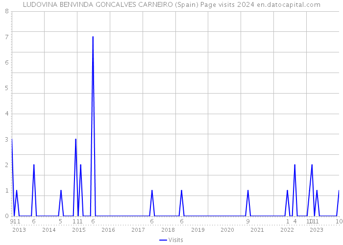 LUDOVINA BENVINDA GONCALVES CARNEIRO (Spain) Page visits 2024 
