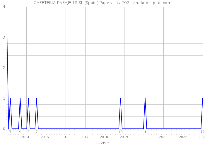 CAFETERIA PASAJE 13 SL (Spain) Page visits 2024 