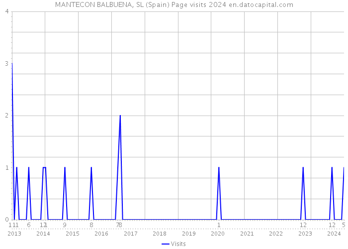 MANTECON BALBUENA, SL (Spain) Page visits 2024 