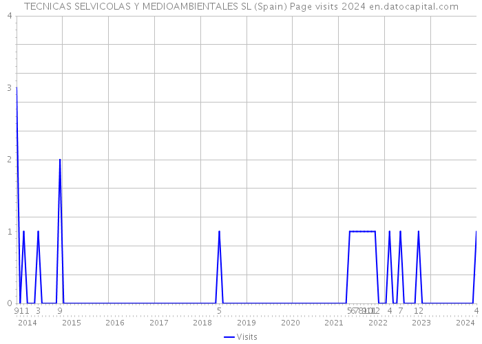 TECNICAS SELVICOLAS Y MEDIOAMBIENTALES SL (Spain) Page visits 2024 