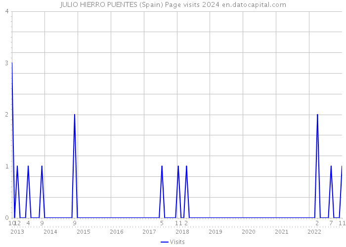 JULIO HIERRO PUENTES (Spain) Page visits 2024 
