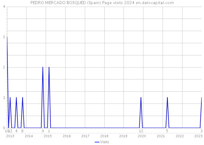PEDRO MERCADO BOSQUED (Spain) Page visits 2024 