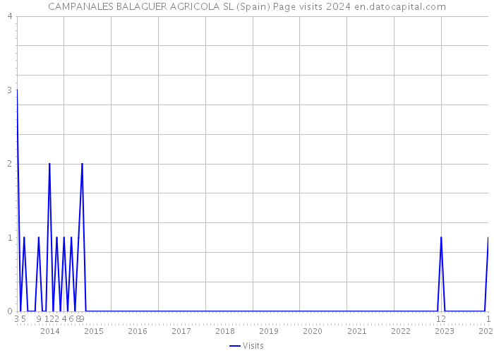 CAMPANALES BALAGUER AGRICOLA SL (Spain) Page visits 2024 