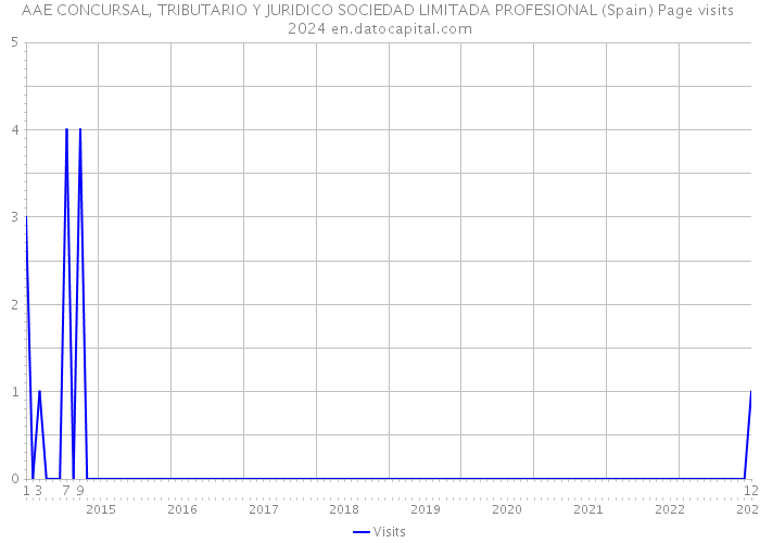 AAE CONCURSAL, TRIBUTARIO Y JURIDICO SOCIEDAD LIMITADA PROFESIONAL (Spain) Page visits 2024 