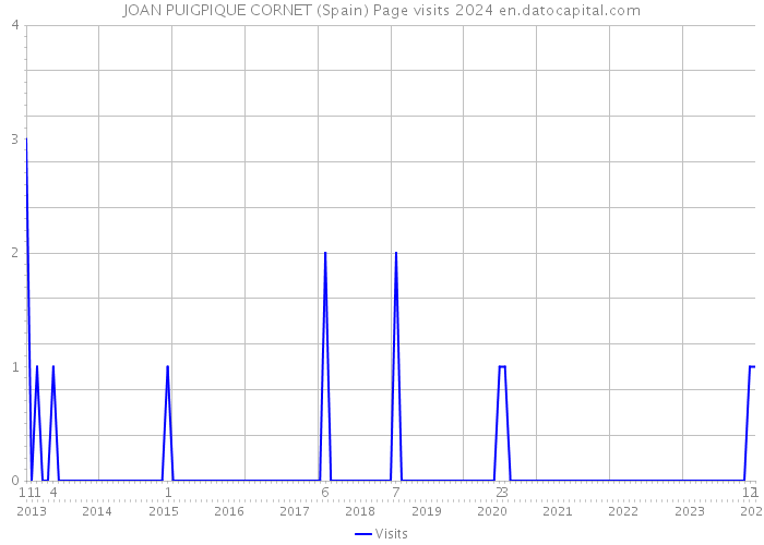 JOAN PUIGPIQUE CORNET (Spain) Page visits 2024 