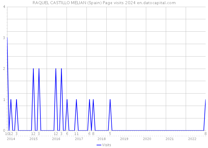RAQUEL CASTILLO MELIAN (Spain) Page visits 2024 