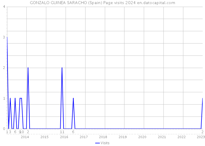 GONZALO GUINEA SARACHO (Spain) Page visits 2024 