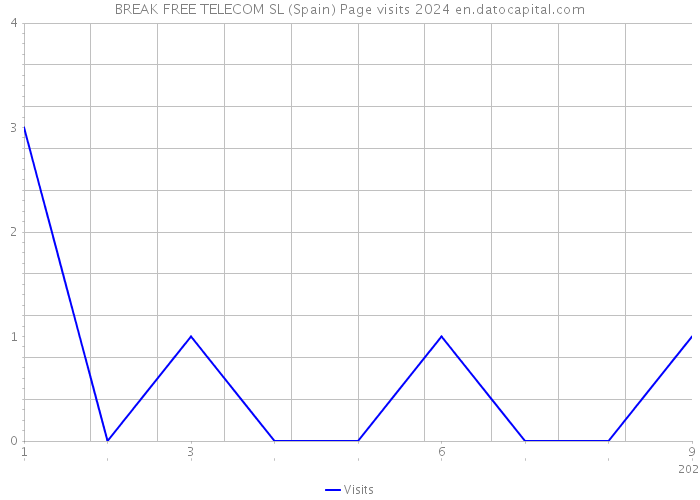 BREAK FREE TELECOM SL (Spain) Page visits 2024 