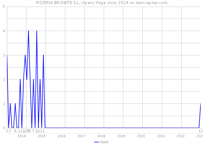 PIZZERIA BRUNETE S.L. (Spain) Page visits 2024 