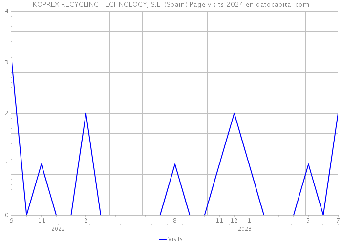 KOPREX RECYCLING TECHNOLOGY, S.L. (Spain) Page visits 2024 