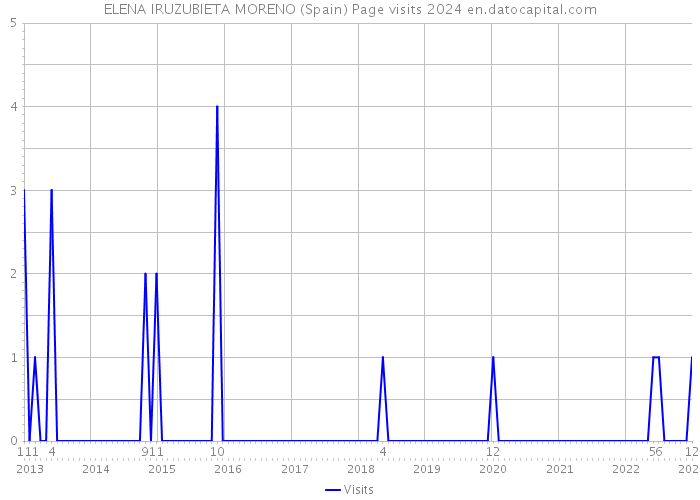 ELENA IRUZUBIETA MORENO (Spain) Page visits 2024 