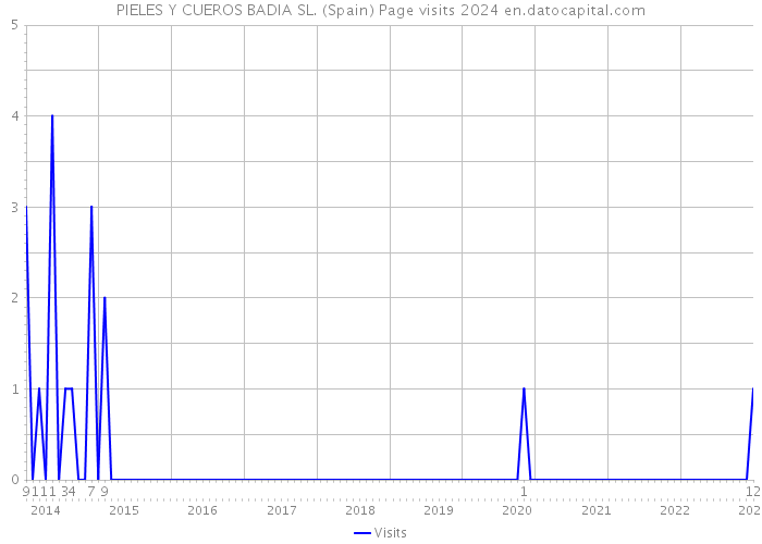 PIELES Y CUEROS BADIA SL. (Spain) Page visits 2024 
