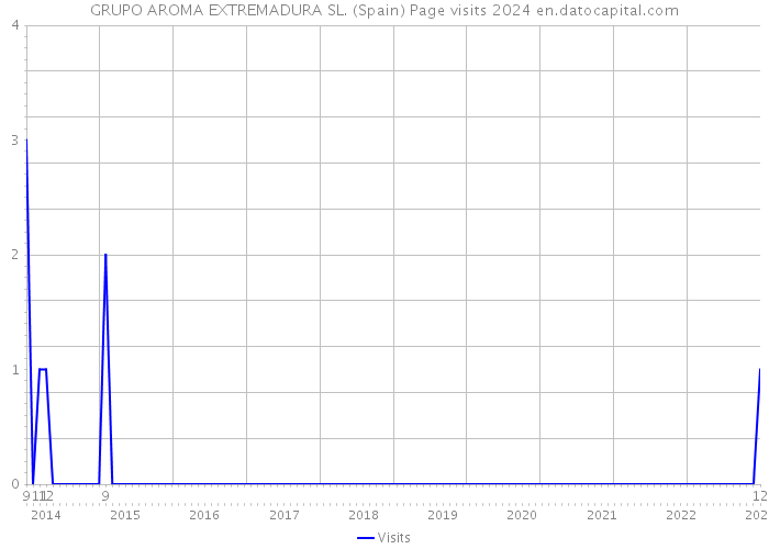 GRUPO AROMA EXTREMADURA SL. (Spain) Page visits 2024 