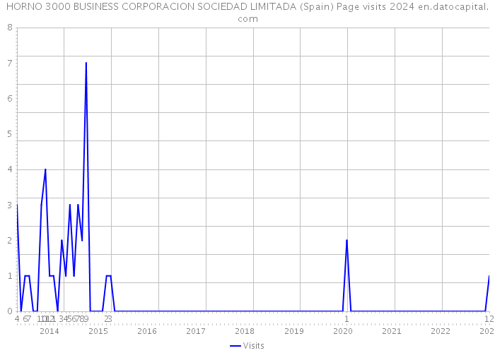 HORNO 3000 BUSINESS CORPORACION SOCIEDAD LIMITADA (Spain) Page visits 2024 