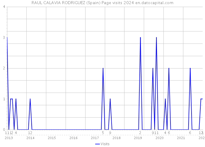 RAUL CALAVIA RODRIGUEZ (Spain) Page visits 2024 