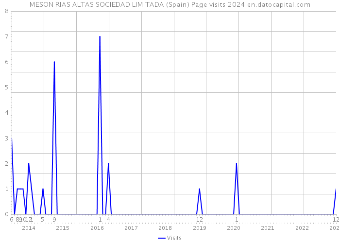 MESON RIAS ALTAS SOCIEDAD LIMITADA (Spain) Page visits 2024 