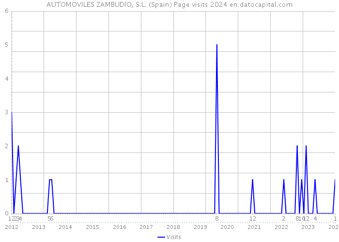 AUTOMOVILES ZAMBUDIO, S.L. (Spain) Page visits 2024 