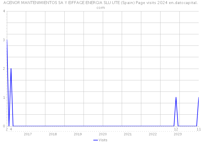 AGENOR MANTENIMIENTOS SA Y EIFFAGE ENERGIA SLU UTE (Spain) Page visits 2024 