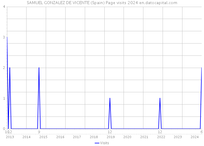 SAMUEL GONZALEZ DE VICENTE (Spain) Page visits 2024 