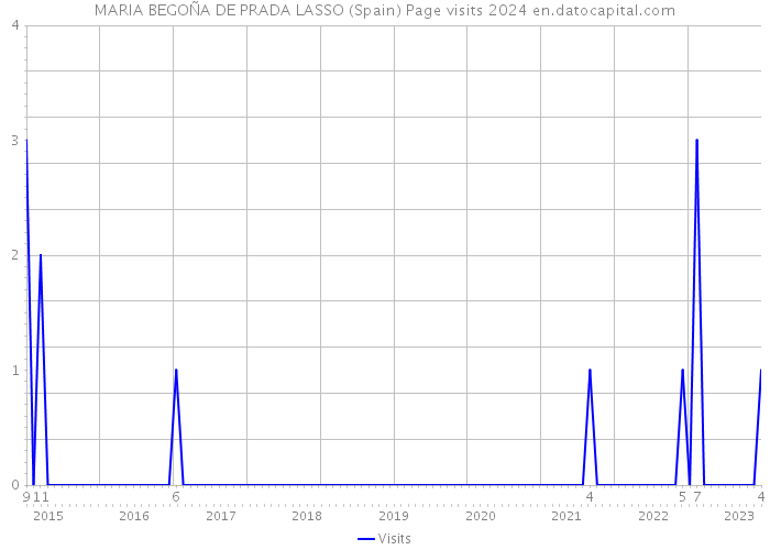 MARIA BEGOÑA DE PRADA LASSO (Spain) Page visits 2024 