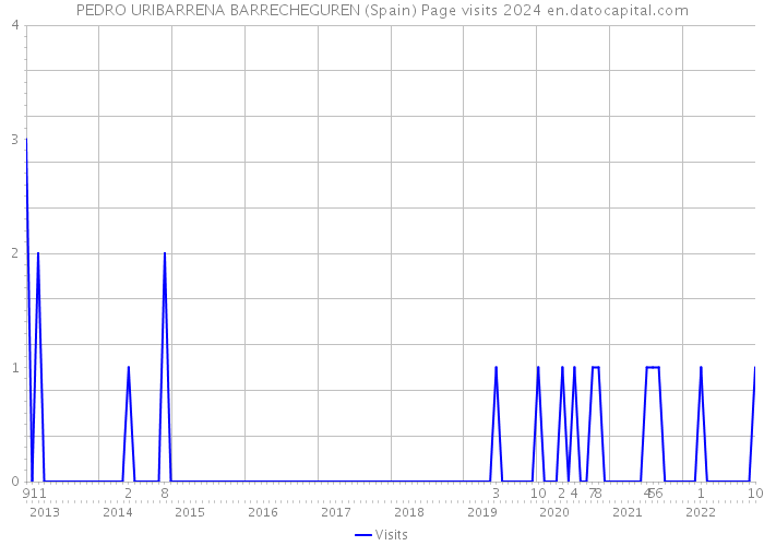 PEDRO URIBARRENA BARRECHEGUREN (Spain) Page visits 2024 