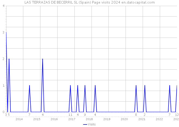 LAS TERRAZAS DE BECERRIL SL (Spain) Page visits 2024 
