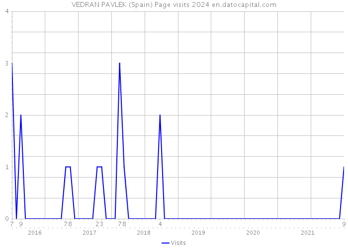 VEDRAN PAVLEK (Spain) Page visits 2024 