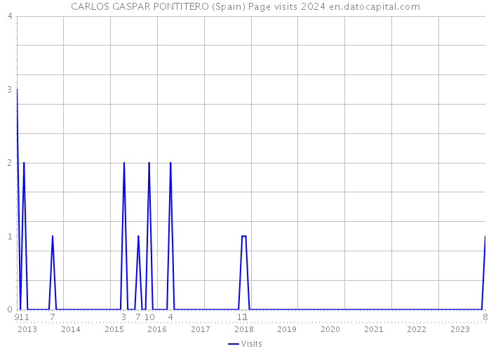 CARLOS GASPAR PONTITERO (Spain) Page visits 2024 