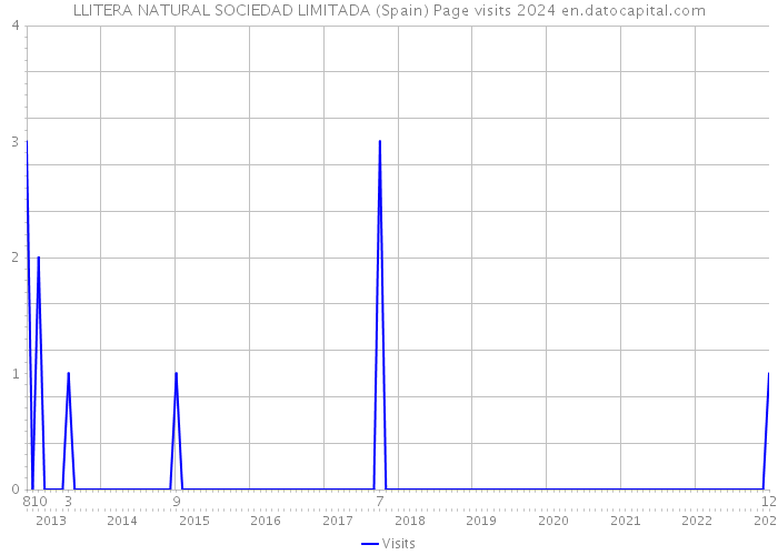 LLITERA NATURAL SOCIEDAD LIMITADA (Spain) Page visits 2024 