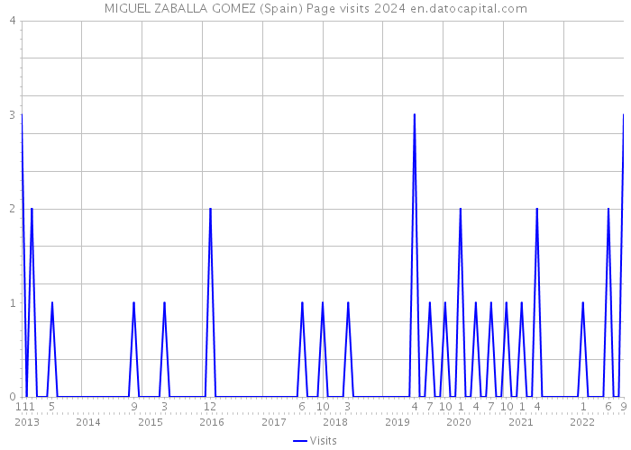 MIGUEL ZABALLA GOMEZ (Spain) Page visits 2024 