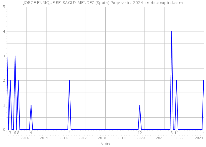JORGE ENRIQUE BELSAGUY MENDEZ (Spain) Page visits 2024 