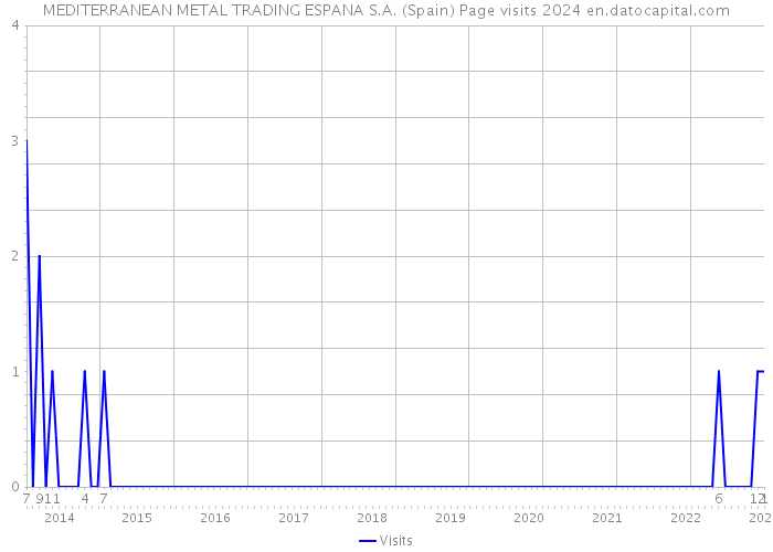 MEDITERRANEAN METAL TRADING ESPANA S.A. (Spain) Page visits 2024 