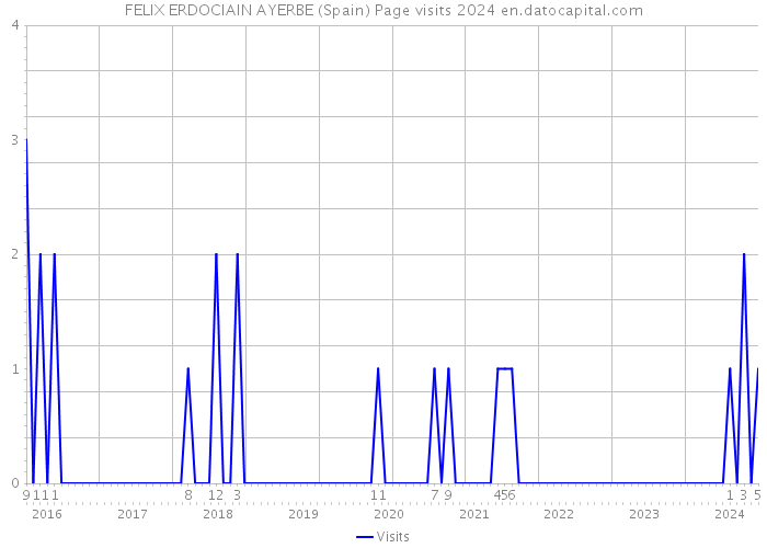 FELIX ERDOCIAIN AYERBE (Spain) Page visits 2024 