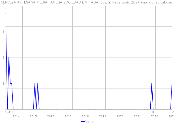 CERVEZA ARTESANA MEDIA FANEGA SOCIEDAD LIMITADA (Spain) Page visits 2024 