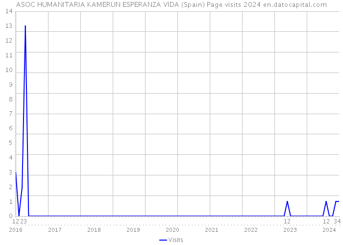 ASOC HUMANITARIA KAMERUN ESPERANZA VIDA (Spain) Page visits 2024 