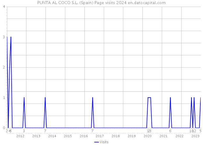 PUNTA AL COCO S.L. (Spain) Page visits 2024 
