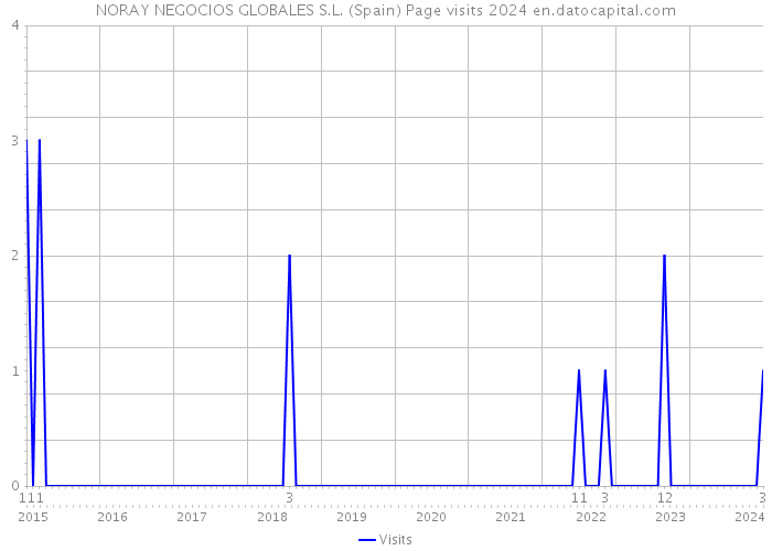 NORAY NEGOCIOS GLOBALES S.L. (Spain) Page visits 2024 