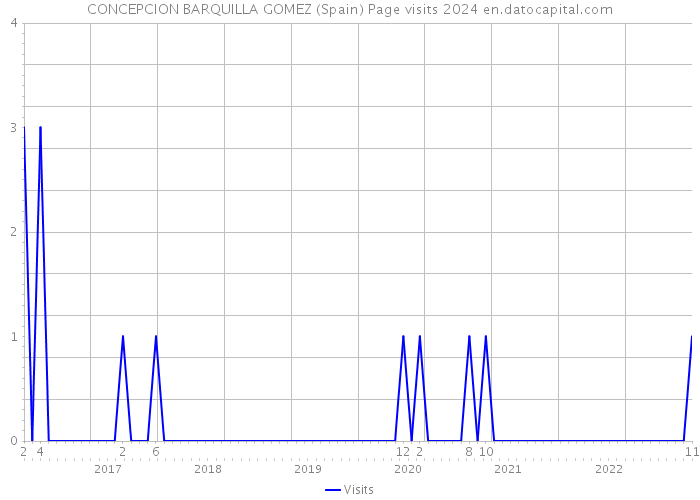 CONCEPCION BARQUILLA GOMEZ (Spain) Page visits 2024 