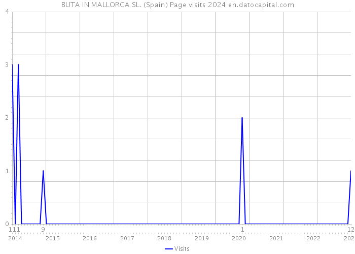 BUTA IN MALLORCA SL. (Spain) Page visits 2024 