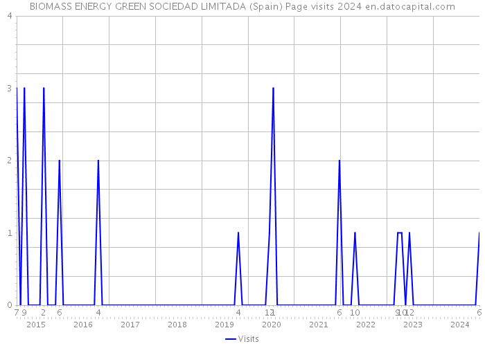 BIOMASS ENERGY GREEN SOCIEDAD LIMITADA (Spain) Page visits 2024 