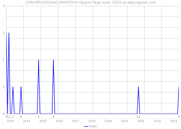 CONCEPCION DIAZ MONTOYA (Spain) Page visits 2024 