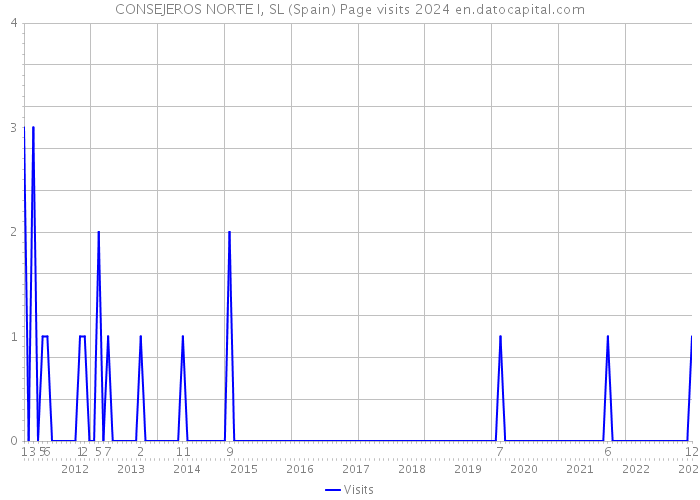 CONSEJEROS NORTE I, SL (Spain) Page visits 2024 