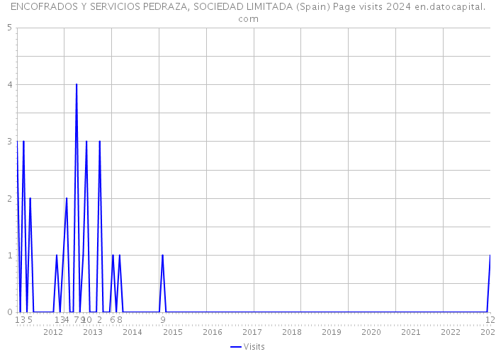 ENCOFRADOS Y SERVICIOS PEDRAZA, SOCIEDAD LIMITADA (Spain) Page visits 2024 