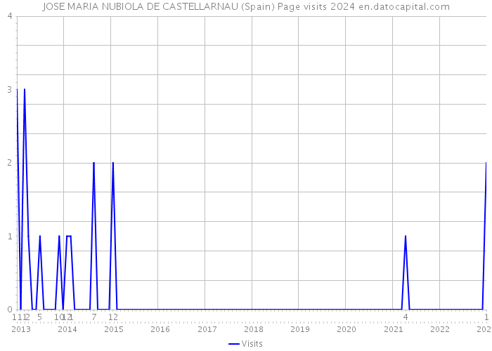 JOSE MARIA NUBIOLA DE CASTELLARNAU (Spain) Page visits 2024 