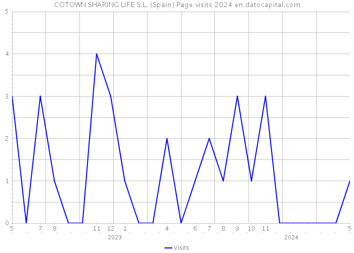 COTOWN SHARING LIFE S.L. (Spain) Page visits 2024 