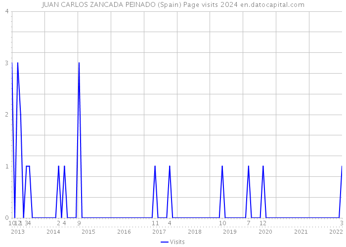 JUAN CARLOS ZANCADA PEINADO (Spain) Page visits 2024 