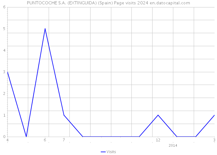 PUNTOCOCHE S.A. (EXTINGUIDA) (Spain) Page visits 2024 