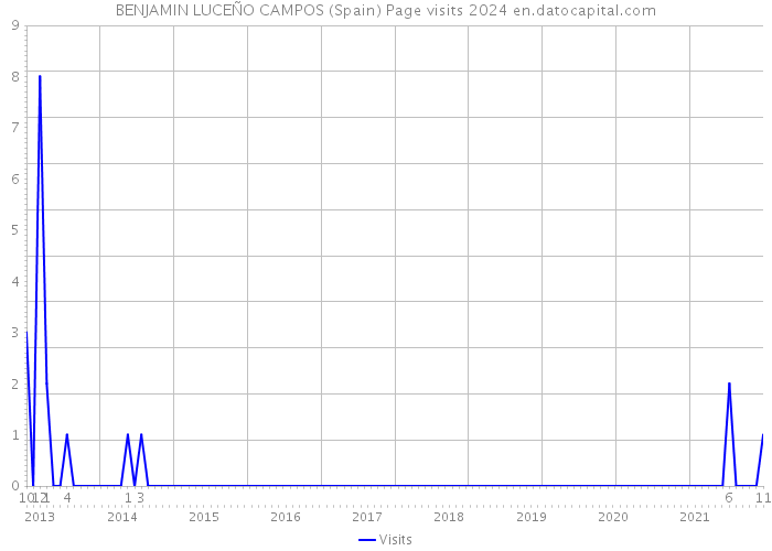 BENJAMIN LUCEÑO CAMPOS (Spain) Page visits 2024 